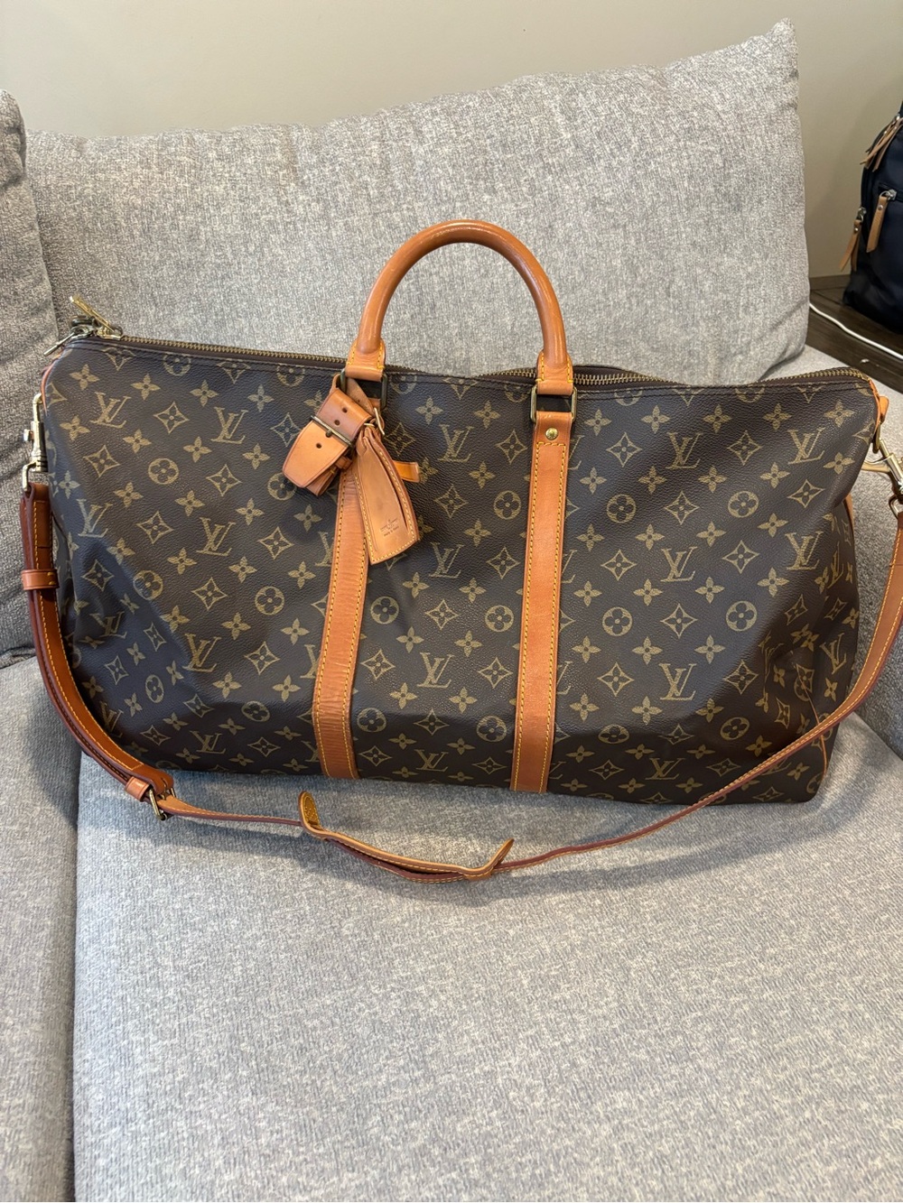 Louis Vuitton Keepall Bandolier 55 Monogram